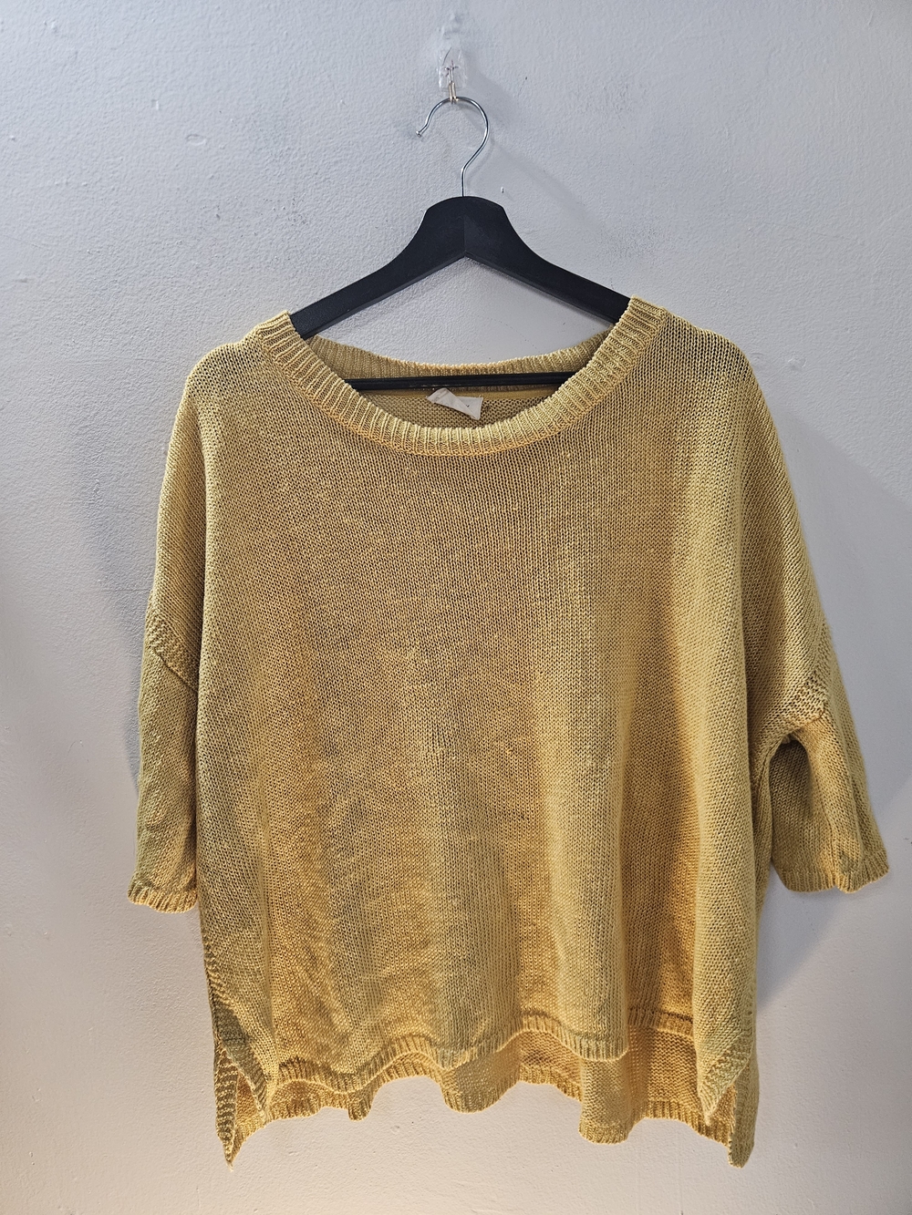 Poetry Linen Relaxed Knit Short Sleeve Sweater